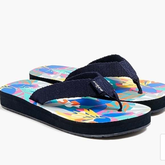 J. Crew Factory Shoes - 🌟HP🌟 J. Crew Factory Printed Platform Flip Flops - 9M NWT